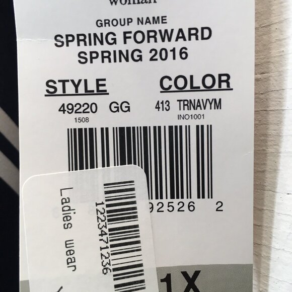 Ruby Rd Asymmetrical Striped Skirt Navy White Nautical NEW Women 1X - Picture 6 of 8